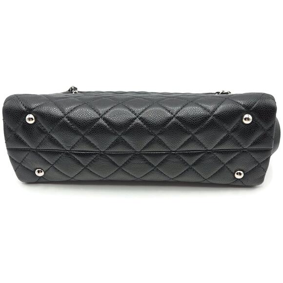Chanel Grand Shopping Tote Handbag Black Caviar Leather Silver Hardware 13C GST - Picture 10 of 16